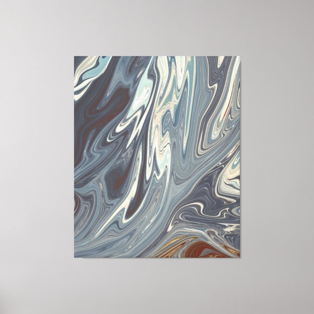 Toile Art des vagues tombées | Meilleure peinture abstra (Recto)