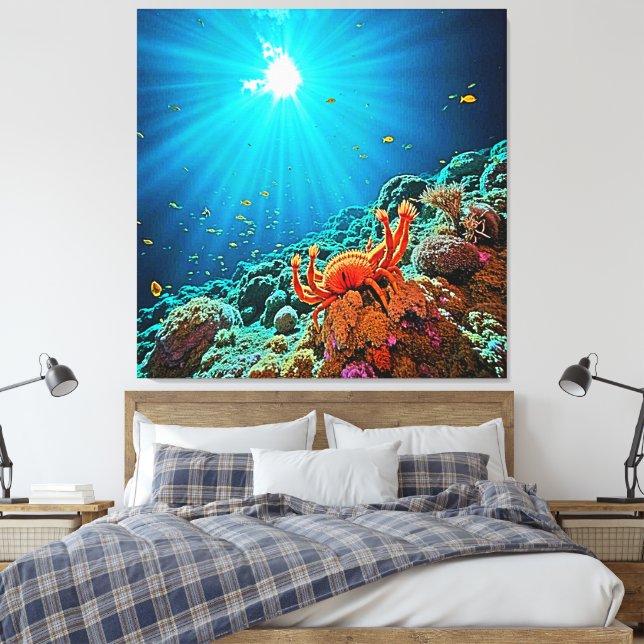 Toile Art dramatique de soleil sous-marin (Insitu(Chambre))