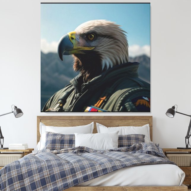 TOILE ART DU COMMANDANT AÉRIEN EAGLE IMPRIMER NO1 (Insitu(Chambre))