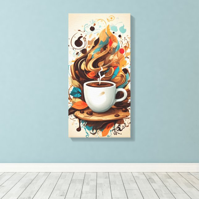 Toile Art du flux de café (Insitu (Plancher de Bois))
