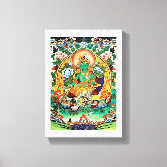 TOILE ART DU TIBET GREEN TARA (Recto)