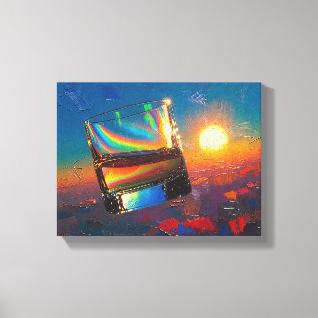Toile Art du Whisky : Dans l'espace (Peinture n° 1) (Recto)