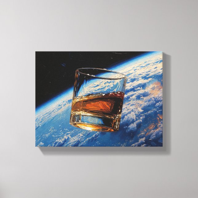 Toile Art du Whisky : Dans l'espace (Peinture n° 2) (Recto)