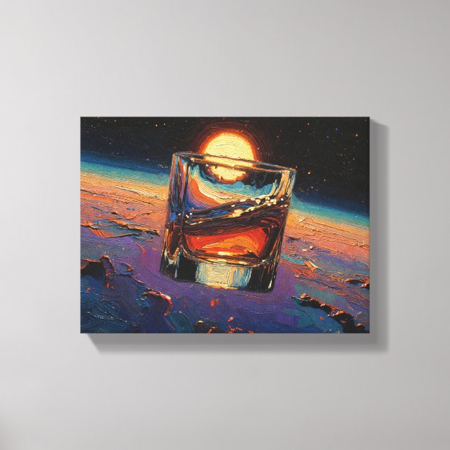 Toile Art du Whisky : Dans l'espace (Peinture n° 3) (Recto)