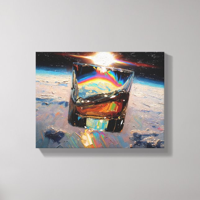 Toile Art du Whisky : Dans l'espace (Peinture n° 4) (Recto)