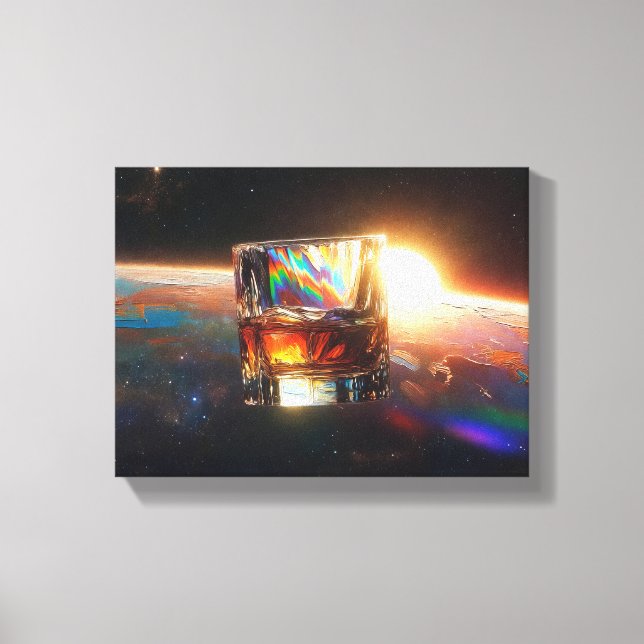 Toile Art du Whisky : Dans l'espace (Peinture n° 6) (Recto)
