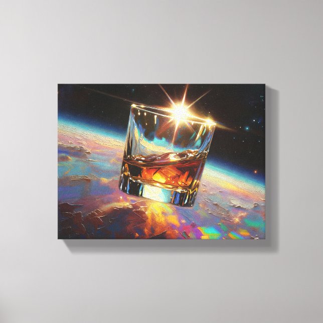 Toile Art du Whisky : Dans l'espace (Peinture n° 7) (Recto)