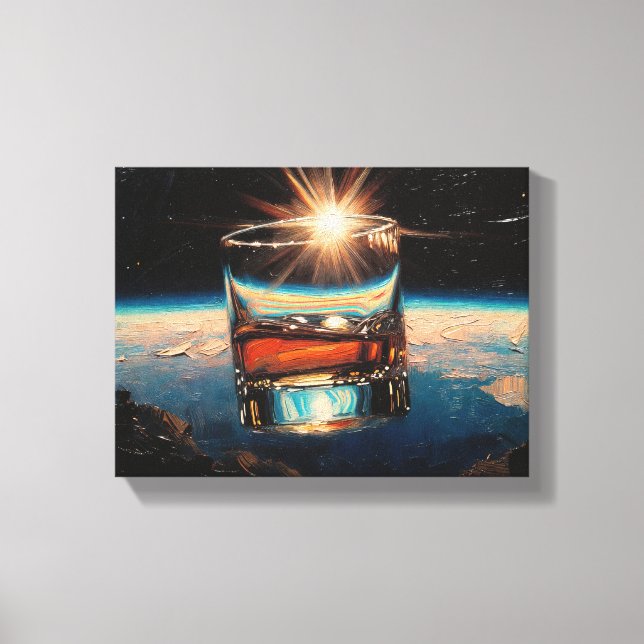 Toile Art du Whisky : Dans l'espace (Peinture n° 8) (Recto)