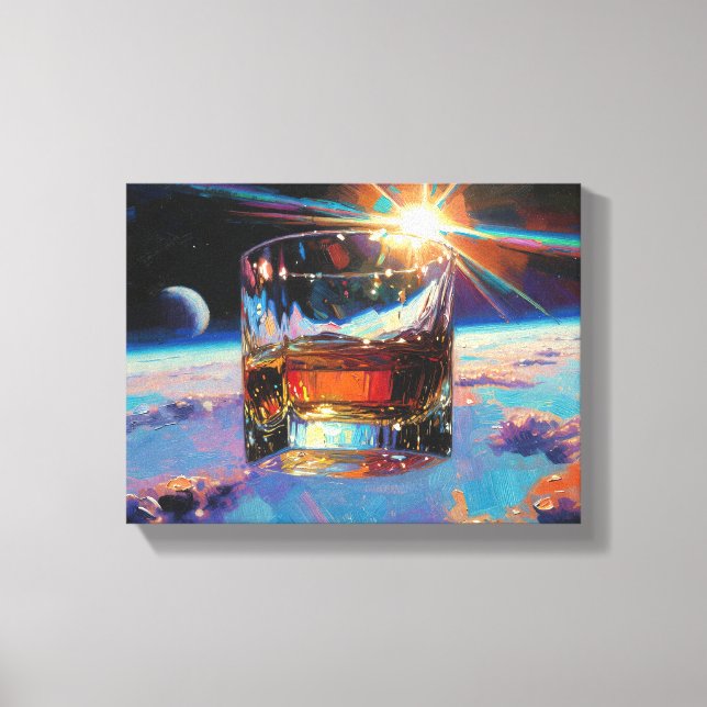 Toile Art du Whisky : Dans l'espace (Peinture n° 9) (Recto)