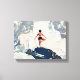 Toile Art du Yoga : Beauté Équilibrée (Peinture à l'Huil