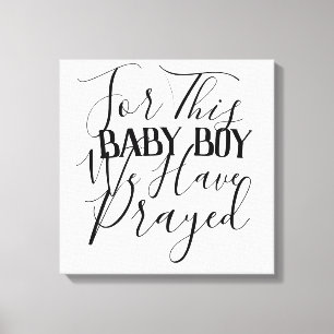 Toile Art Écriture Minimaliste Moderne Pour Bébé Garçon