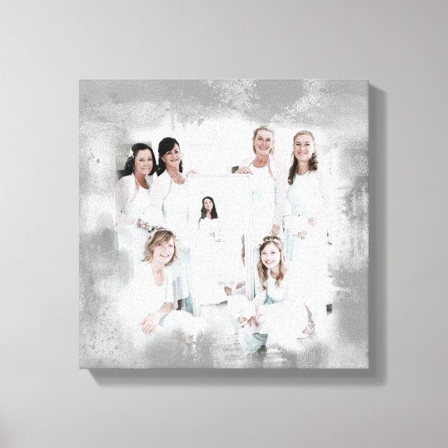 Toile Art Effet Famille Photo Mariage Portrait (Recto)