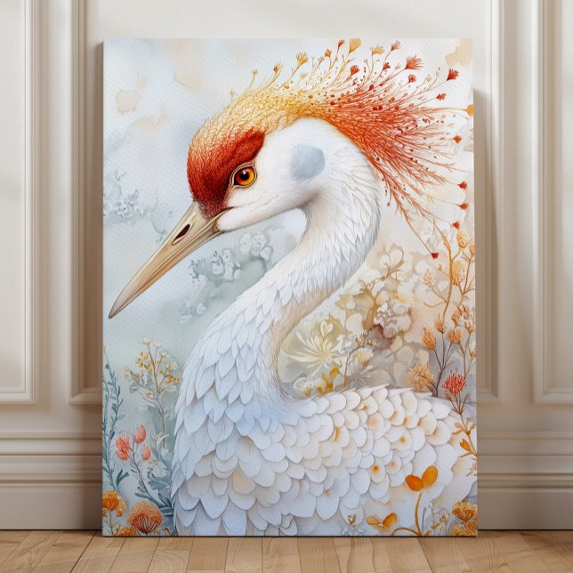 Toile Art fantaisiste de la grue du Canada (Créateur téléchargé)