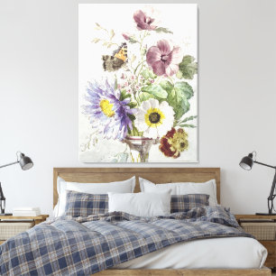 Toile Art floral papillon vintage de William van Leen