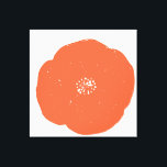 Toile Art Floral Poppy Retro en Orange Vintage et Blanc<br><div class="desc">Éclairez votre mur avec cette impression de bloc de fleurs surdimensionnée dans Tangerine Orange Canvas.</div>