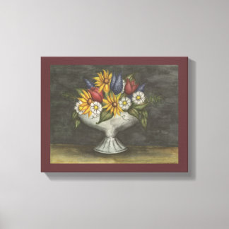 Toile Art Floral Style antique