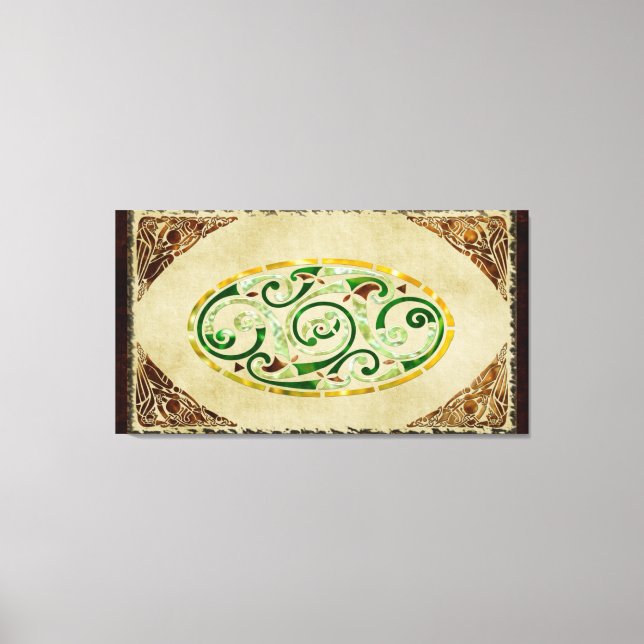 Toile Art folklorique traditionnel celtique (Recto)