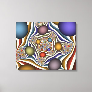 Toile Art fractal abstrait moderne et coloré qui s'envol