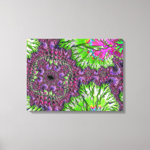 Toile Art fractal coloré néon vibrant tripant groove