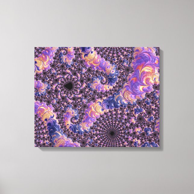 Toile Art fractal coloré ton joyau trippy groovy bohème (Recto)