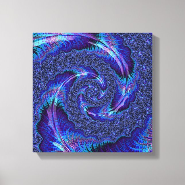 Toile Art fractal en spirale psychédélique vibrant audac (Recto)