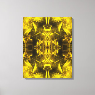 Toile Art fractal plasma électrique doré