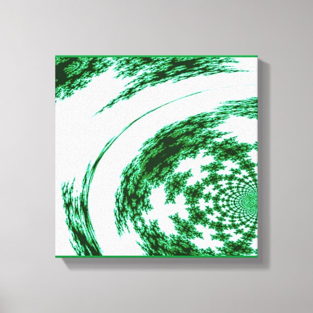 Toile Art fractal vert (Recto)