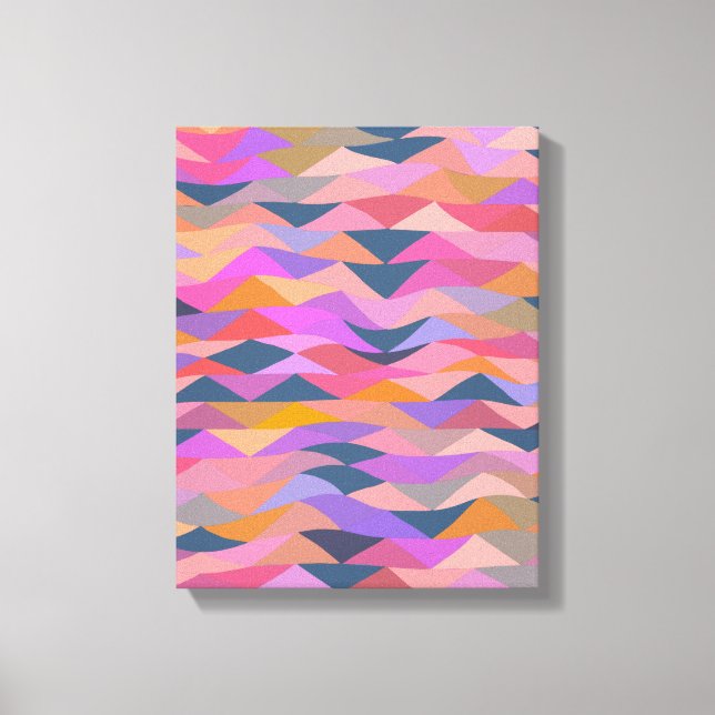 Toile Art géométrique Abstrait coloré dans le violet (Recto)