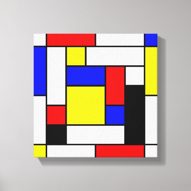 Toile Art géométrique Mondrian 2 (Recto)