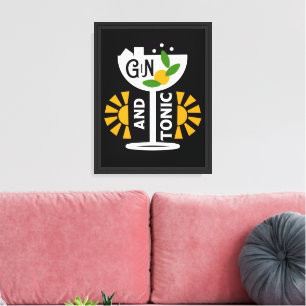 Toile Art Gin Tonic Vintage