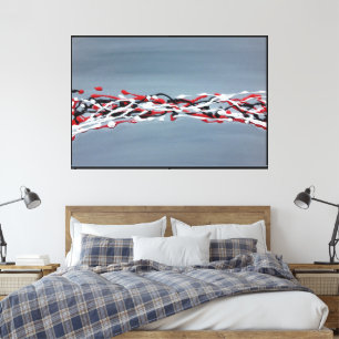 Toile Art Gris Abstrait Contemporain Moderne