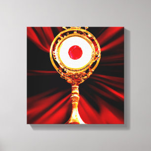 Toile Art IA d'un miracle eucharistique