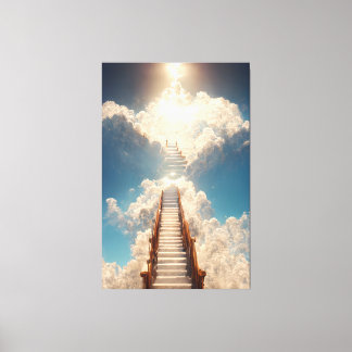 Toile Art IA - Escalier au Ciel : Ne regarde pas vers le