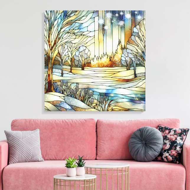 Toile Art Imaginaire d'hiver (Insitu(Salon))