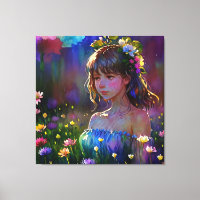 *~ Art Imaginaire Fleurs sauvages Fille AP56 Aquar