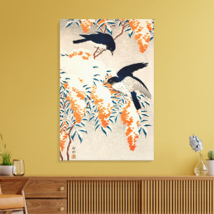 Toile Art japonais vintage Ohara Koson sur les oiseaux d