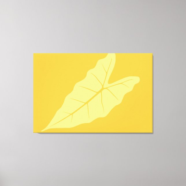 Toile Art Leaf Jaune Automne 2 (Recto)