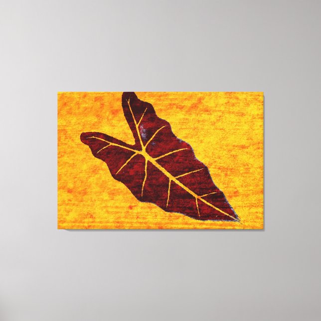 Toile Art Leaf Yellow Automne 3 (Recto)