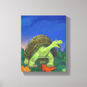 Toile Art lunatique de tortue