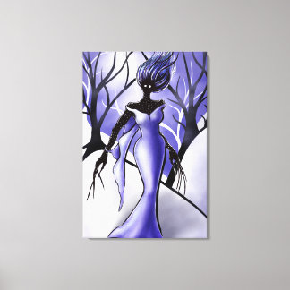 Toile Art macabre de monstre déplaisant de femme