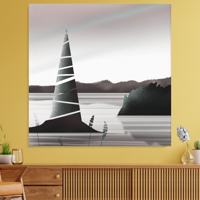 Toile Art minimal abstrait de la côte pacifique (Insitu(Salon))