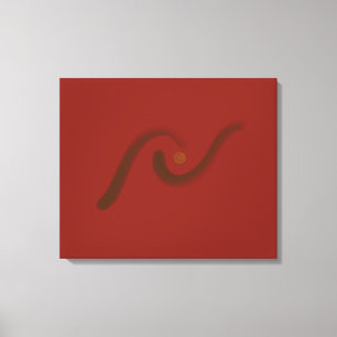 Toile Art minimal simple rouge noir