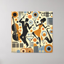 Art minimaliste de l'ère du jazz du milieu du sièc
