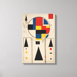 Toile Art minimaliste géométrique inspiré du Bauhaus