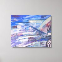 Art moderne bleu rose et gris Abstrait