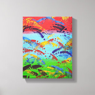 Toile Art Moderne, Coloré Et Coloré Abstrait