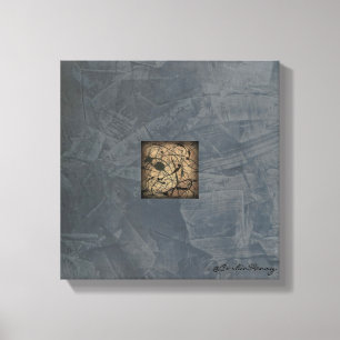 Toile Art moderne de style Poly gris ardoise