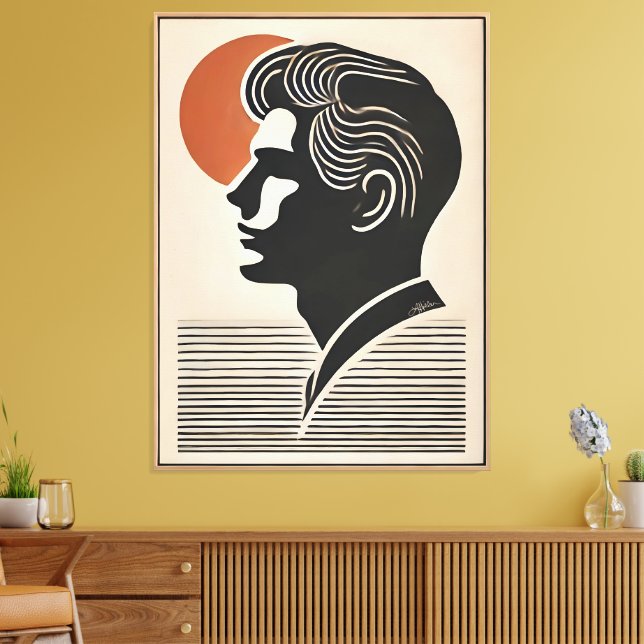 Toile Art Moderne du Milieu du Siècle Il Suit le Soleil (Insitu(Salon))