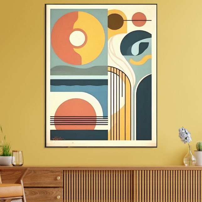 Toile Art Moderne du Milieu du Siècle Lever de Soleil Co (Insitu(Salon))