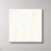 Art moderne Gold White Floral Doodles